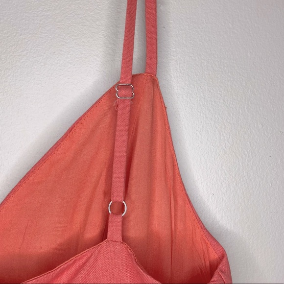 Lulu’s Coral Orange Brielle Ruffled Skater Dress Size XS - LIKE NEW CONDITION - Picture 6 of 8